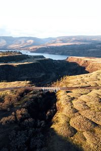 High angle view of landscape against sky
