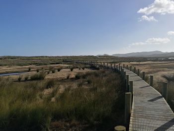 Scenic view of landscape against clear sky