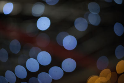 Defocused image of lights