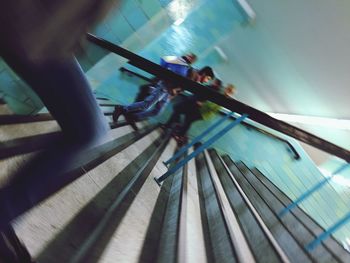 View of escalator