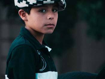 Portrait of a beautiful boy wearing beret