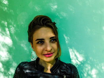 Close-up portrait of young woman