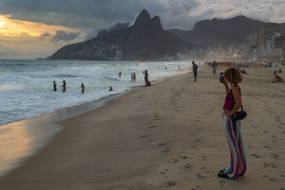 Group of people on beach