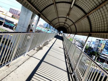 Low angle view of elevated walkway