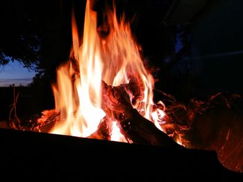 Close-up of bonfire