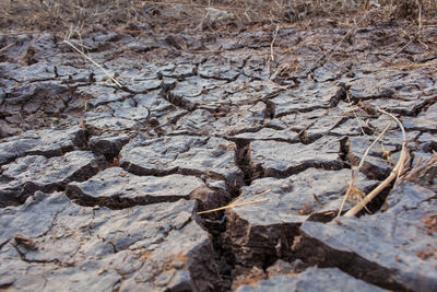 Full frame shot of cracked land