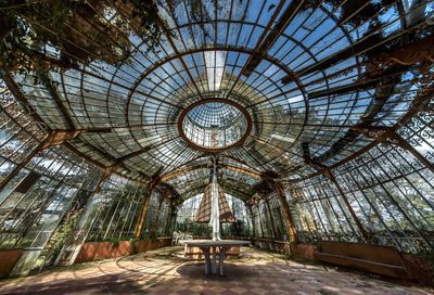 Low angle view of skylight