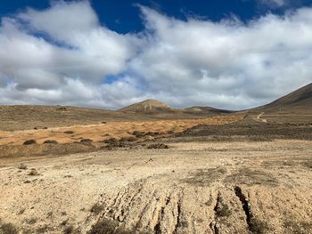 Scenic view of desert against sky