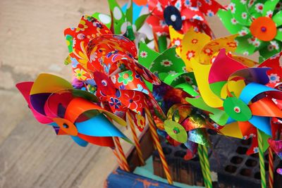 Close-up of colorful balloons