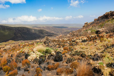 Scenic mountain landscapes against sky at ol doinyo lesatima in the aberdares, kenya