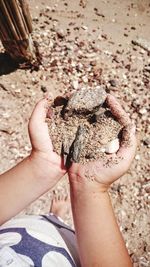 Close up of human hand