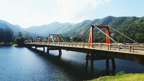 View of bridge over river