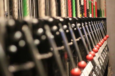 Close-up of piano keys