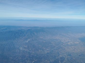 Aerial view of landscape against sky