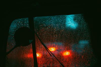 Close-up of illuminated window