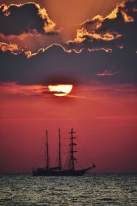 Sunrise over the baltic sea in poland