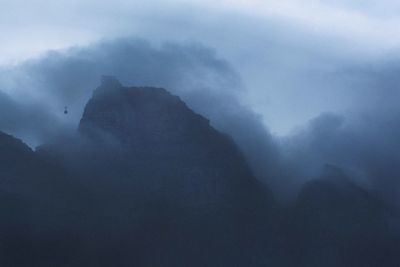 Low angle view of mountain against sky