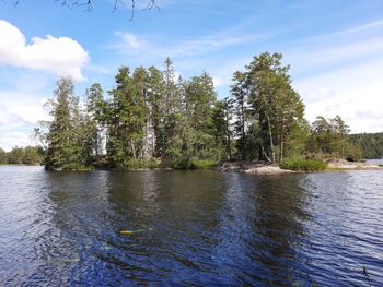 Scenic view of river against sky