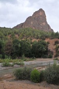 Scenic view of rocky mountains against sky