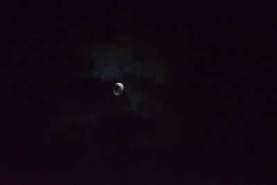 Low angle view of moon in sky