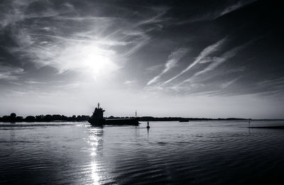 Sunset over calm sea