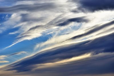 Low angle view of clouds in sky