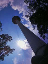 Low angle view of communications tower