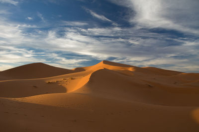 Scenic view of desert against sky