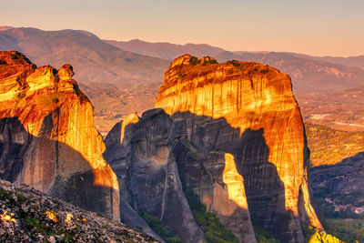 Rock formations at mountain