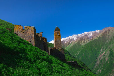 Tower in the mountains of chechnya