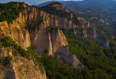 High angle view of rock formations