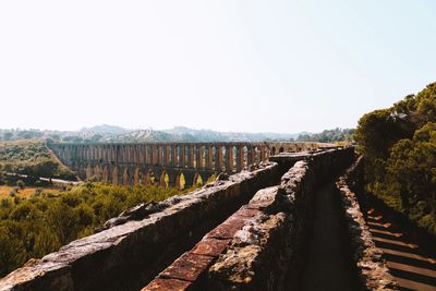 Panoramic shot of landscape against clear sky