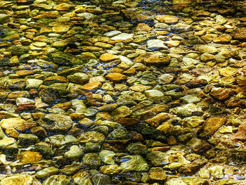 Full frame shot of rocks in sea