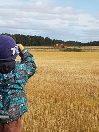 Men in field