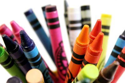 Close-up of colorful drinking straws