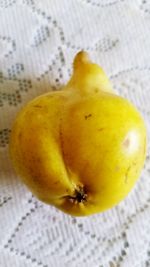 Close-up of lemon on table