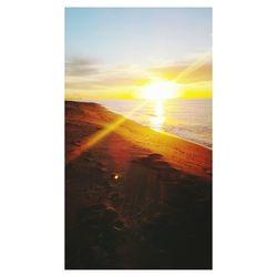 Scenic view of landscape against sky during sunset