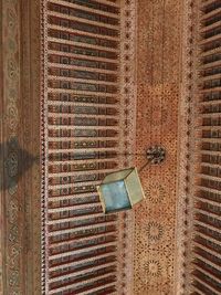 Close-up of padlock on wall