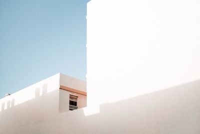 Low angle view of building against clear sky