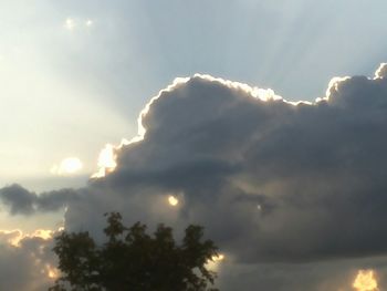 Low angle view of cloudy sky