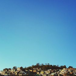 Built structure against clear blue sky