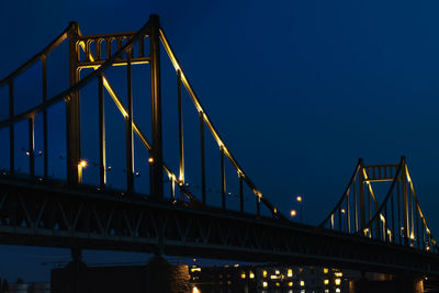 Low angle view of suspension bridge