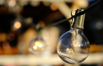 Close-up of light bulb