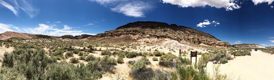 Panoramic view of mountains against sky