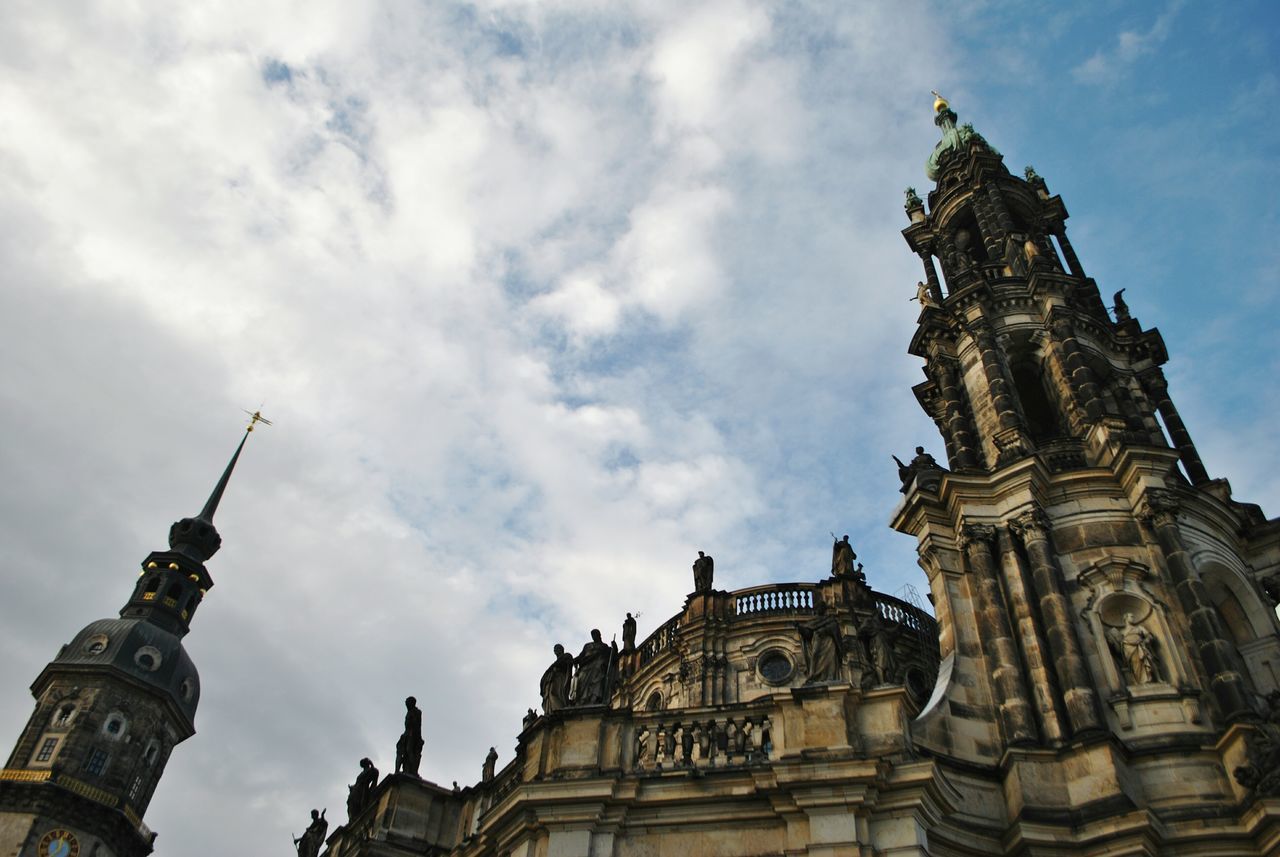 architecture, building exterior, low angle view, built structure, sky, cloud - sky, building, place of worship, belief, religion, nature, travel destinations, the past, spirituality, history, day, no people, sculpture, outdoors, ornate, spire