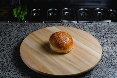 Close-up of breakfast on table