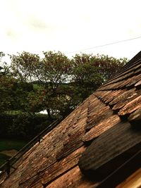 View of a wooden roof