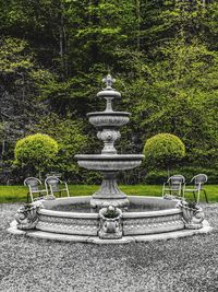 Fountain in garden