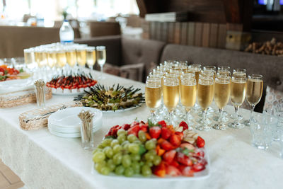 Close-up of food on table