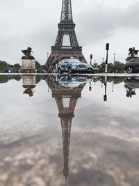 Reflection of buildings in water